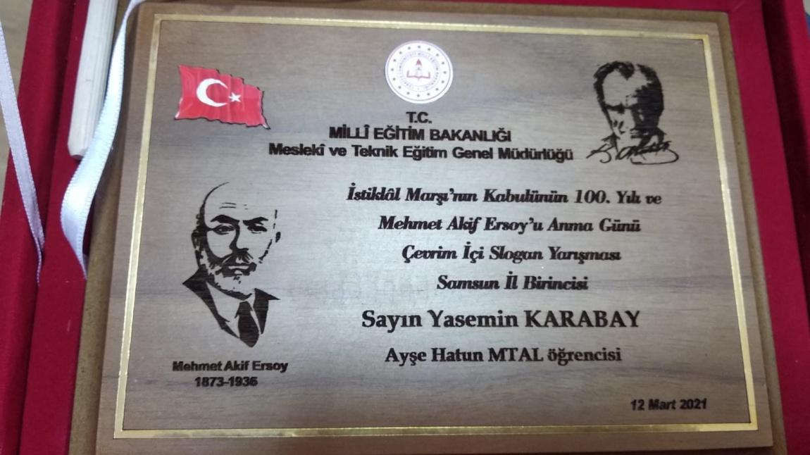 İstiklal Marşı'nın Kabulü ve Mehmet Akif Ersoy'u Anma Günü Çevrimiçi Slogan Yarışması İl Birinciliği.